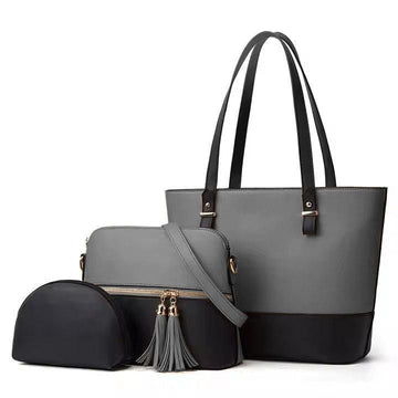 WOMAN REXINE PLAIN SHOULDER HAND BAG 3 pics