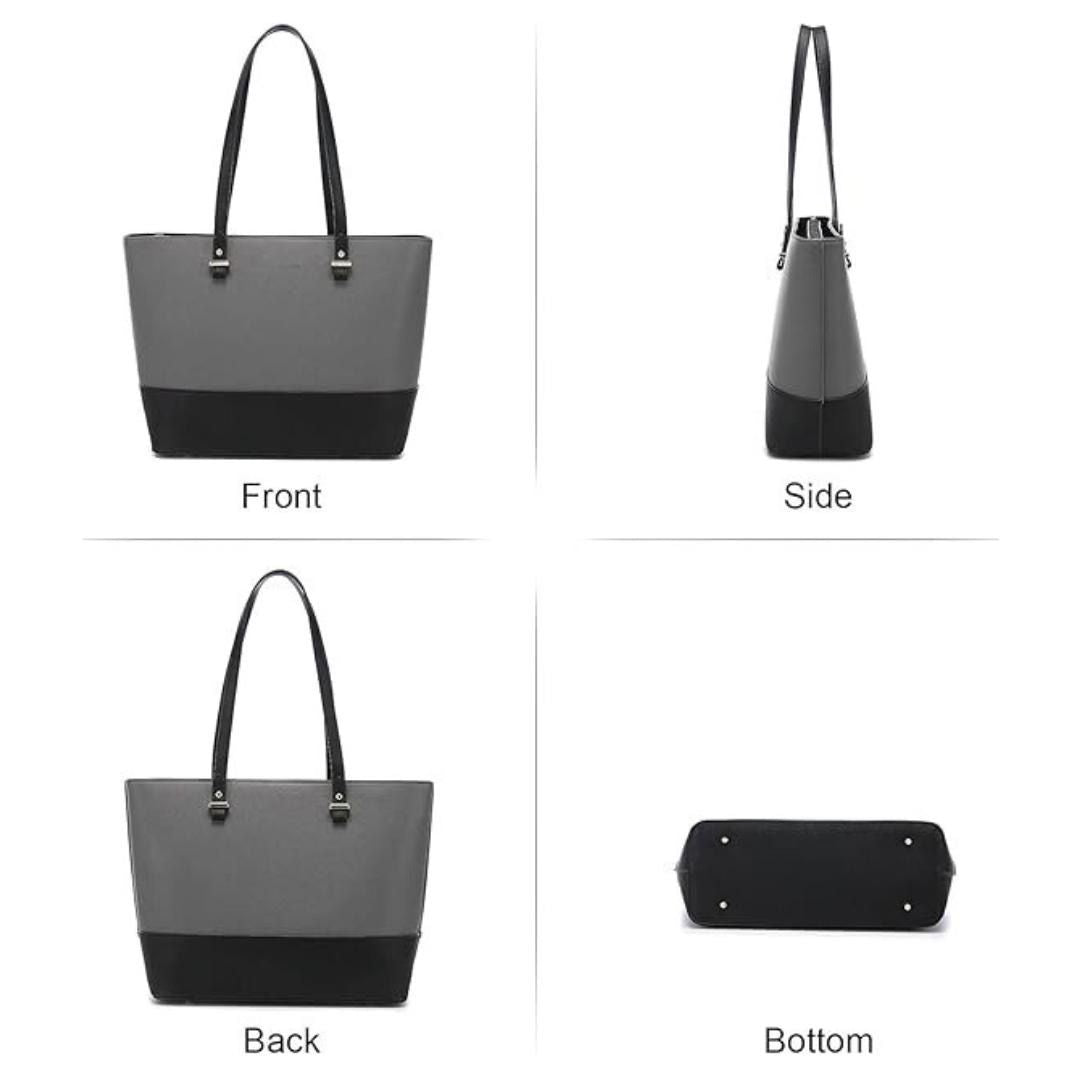 PURE LEATHER TEXTURED HAND BAG 3 pcs